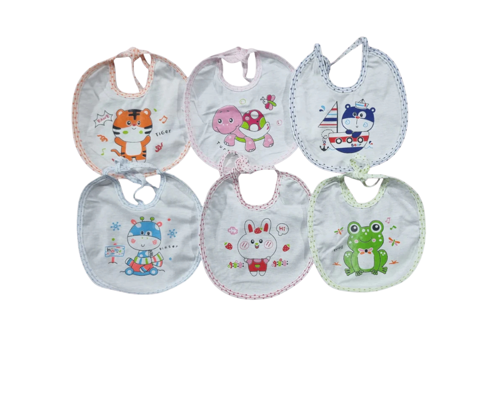 6 Characters Feeding Bibs (Pack of 6)