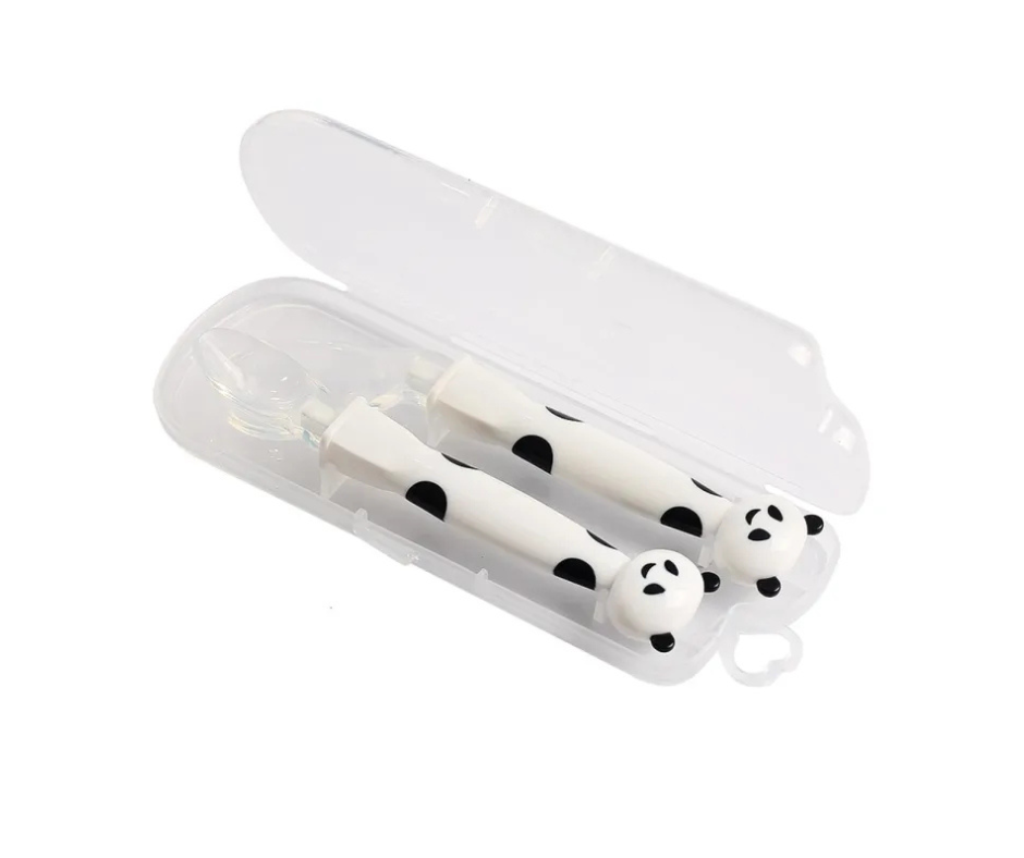 2Pcs Bendable Baby Spoon Fork