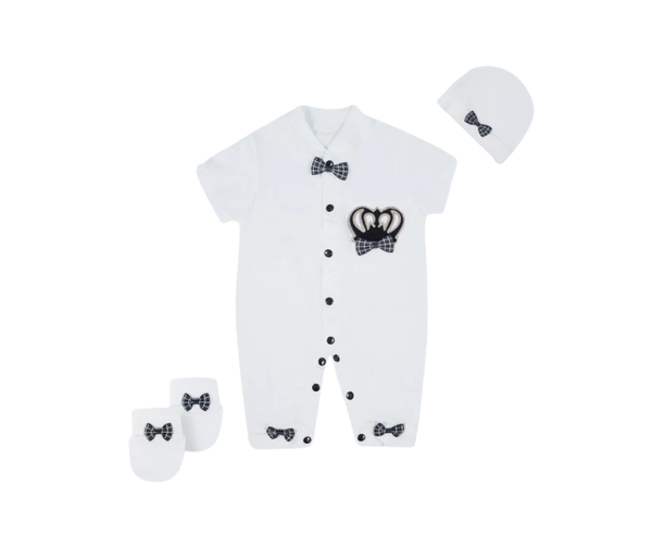 Baby Gift Set Pack Of 3 Crown Black & White